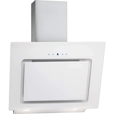 Bild av Bomann DU 771.1 G huvudfri vertikal köksfläkt/60 cm/LED display/Touch Control/luftcirkulation eller frånluftsdrift, 3 effektnivåer/603 m3/h/vit/rostfritt stål