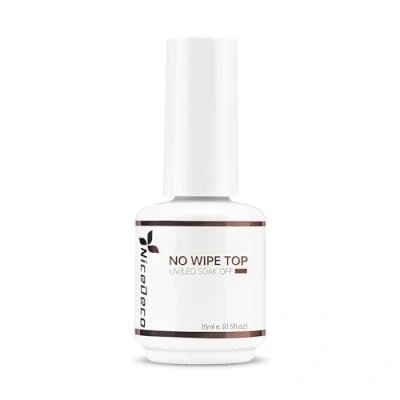 Bild av Nicedeco Nail Gel Polish Top Coat, 15ML No Wipe Coat U V/LED Soak Off, Clear Art Long Lasting Glossy Shine Finish for DIY at Home