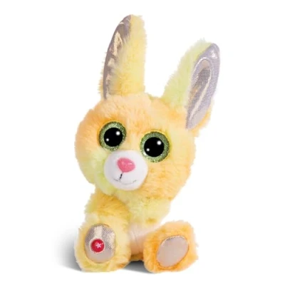 Bild av NICI GLUBSCHIS kanin Mirabelle 15cm Gosedjurskanin med stora glitterögon, Mjukdjur för gosedjursälskare 49268