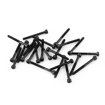 Bild av Walfront M3 svart insexhylsa huvud skruvbultar set 12,9 kvalitet legering kolstål DIN912 4 50 mm hel gänga enkel finish (M3 x 30 24 st)