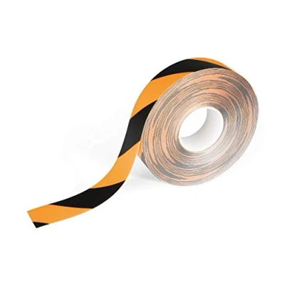 Bild av Advarselstape Duraline Strong 50mm x 30m 0,7mm gul/sort (30 meter pr. rulle)