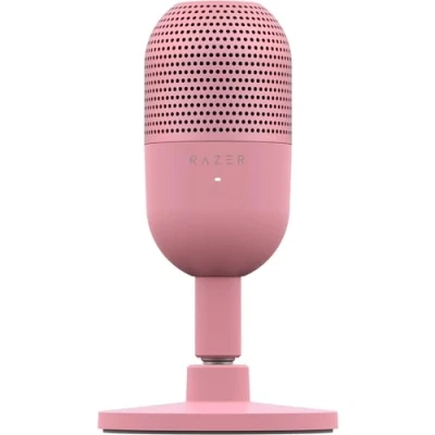 Bild av Razer Seiren V3 Mini Ultrakompakt USB mikrofon (14 mm kondensatormikrofon, superkardioid pickupmönster, Tap to Mute sensor med lysdiod, stötdämpare) Quartz