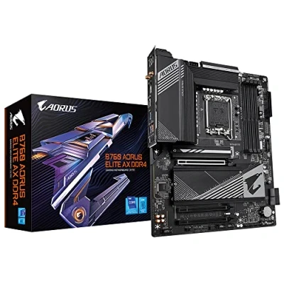 Bild av GIGABYTE B760 AORUS ELITE AX DDR4 Moderkort Intel LGA1700 socket RAM ATX