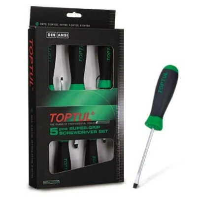 Bild av TOPTUL GAAE0503 Skruvmejselsats slits Display (kartong) magnetisk