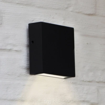 Bild av LUTEC LED utomhusvägglampa Gemini XF, mattsvart