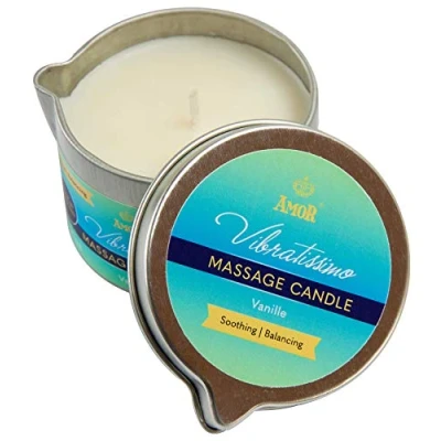 Bild av VIBRATISSIMO Massageljus Vanilla 100ml I Candle with Scent Relaxation tillverkad av naturliga råvaror &amp; med kokosolja lämplig för känslig hud Massage