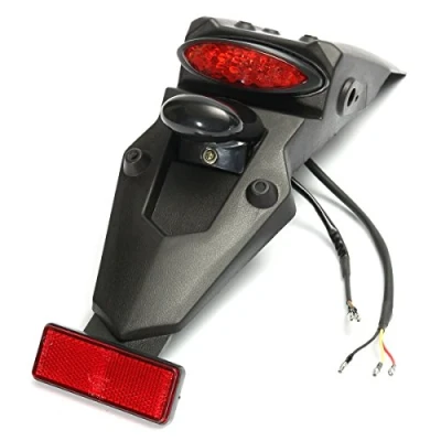 Bild av Alamor 12 V LED stänkskärm bakre bakljus reflektor universell kompatibel med MX Motocross Sport Pit Dirt Bike