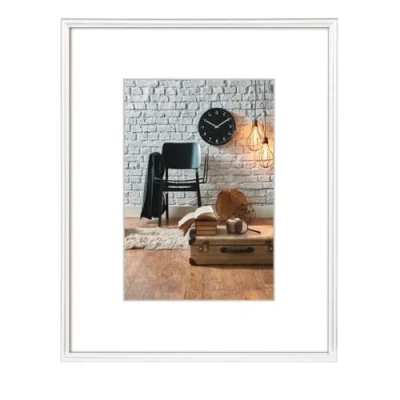 Bild av Hama Tavelram Sevilla DIN A4 (21 x 29,7 cm) med passepartout i papper 15 20 cm, högkvalitativt glas, plastram, för upphängning, vit