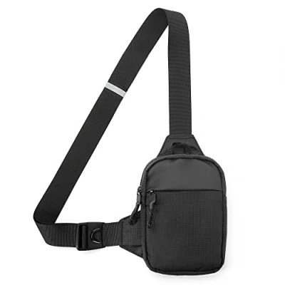 Bild av Bröstväska, vattentät slingväska med justerbar rem för män kvinnor löpning, promenader, jogging, klättring, cykling, utomhussport, Svart L, 24.5cm x 19.5cm, Verktyg