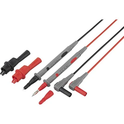 Bild av VOLTCRAFT TL 88 4 Säkerhets mätledning set Laminerade stickdon mm Prob 1.80 m Svart, Röd 1