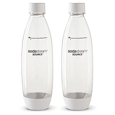 Bild av SodaStream 1 l kolfiberflaskor passar till källa/genesis deluxe Makers (twin pack) (vit) av