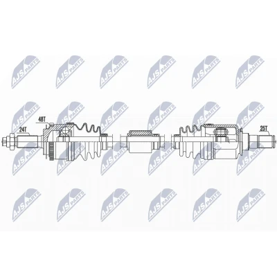 Bild av Drivaxel hyundai i10 I (pa), framaxel höger, i, 49500 0X110, 0X910