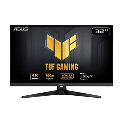 Bild av ASUS TUF Gaming VG32UQA1A 31,5 tum 4K UHD skärm 160 Hz, 1 ms MPRT, FreeSync, GameFast Input, DisplayHDR 400 VA panel, 16:9, 3840x2160, DP 1.4 DSC, HDMI 2.1, USB, ergonomisk, högtalare