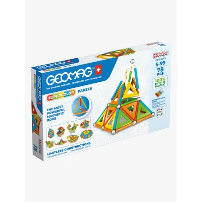 Bild av Geomag Supercolor Magnetic Constructions for Kids, Toy Green, Collection 100% Recycled Plastic, 78 Pieces