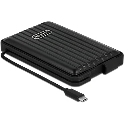 Bild av Delock External Enclosure for 2.5 SATA HDD / SSD with USB Type C Förvaringslåda 6Gb/s 3.2 (Gen 2) transparent
