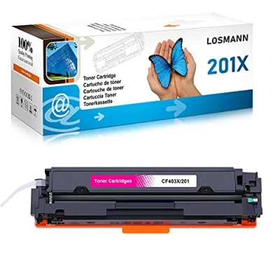 Bild av LOSMANN 1x Magenta toner kompatibel med HP CF403X 201X CF403A 201A för Color LaserJet Pro M252dn M252dw M252n M270 serien M274dn MFP M277c6 M277dw M277n