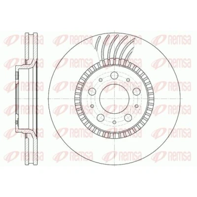 Bild av REMSA 6591.10 Disque de frein Essieu avant 305, 305 28 5 ventilé VOLVO: S60 I, V70 2, XC70 I Cross Country