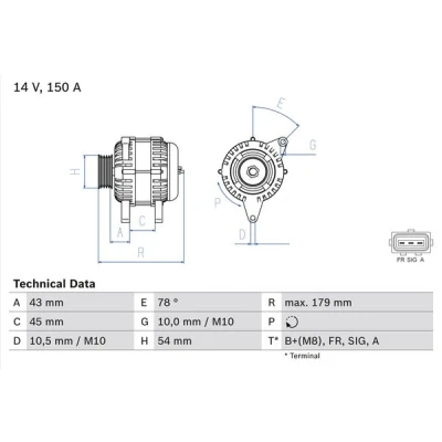 Bild av Generator BOSCH 0 986 049 161