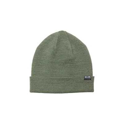 Bild av ONLY &amp; SONS Mäns ONSEVAN Life stickad beanie NOOS mössa, OLIVNATT, En storlek, Storlek