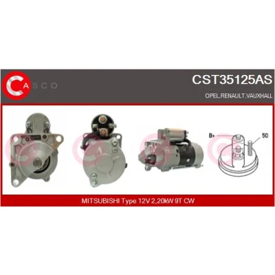 Bild av CASCO CST35125AS Startmotor 12V 2,20kW 9 CPS0066 M8 72mm RENAULT: MASTER 2 Kasten