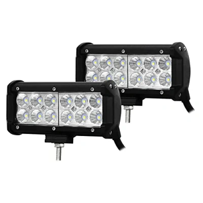 Bild av Willpower 2 st 18 cm (7 tum) 36 W LED arbetslampa, ljusramp, strålkastare, 12 V 24 kåpor, 1 800 lm offroad körljus, dimstrålkastare för traktor, lastbil, båt, bil, 4 x 4, ATV, UTV, SUV