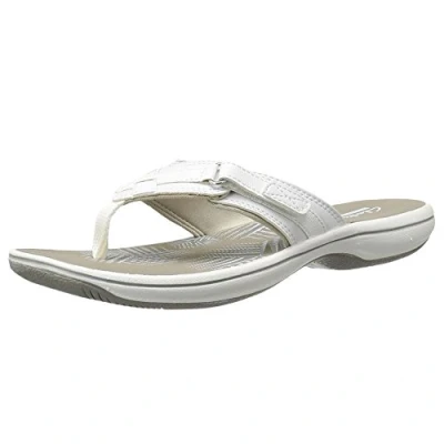 Bild av Clarks kvinnors bris hav flip flop, Vit syntetisk, 39 EU