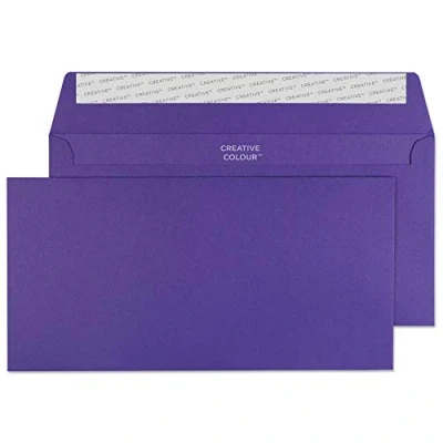 Bild av Blake Creative Colour 25247 färgade kuvert självhäftande svarta vinbär DL+ 114 x 229 mm 120 g/m² 25 stycken