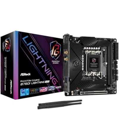 Bild av ASRock B760I PG LIGHTNING WIFI Moderkort Intel B760 LGA1700 socket DDR5 RAM Mini ITX
