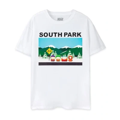 Bild av South Park klassisk scen vit t shirt för män ikonisk tecknad grafisk Tidlösa animeringskläder presentvaror, Vitt, L