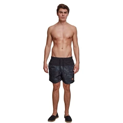 Bild av Urban Classics Block Surfshorts, Storlek: 4XL, Blk/darkcamo