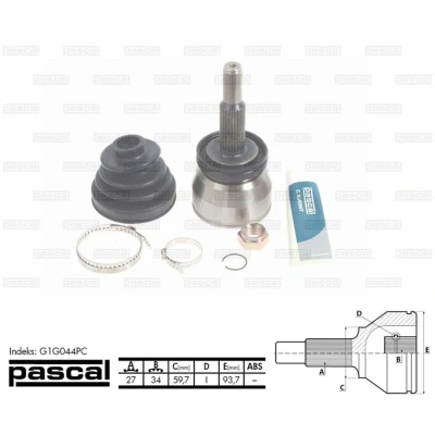 Bild av Ledsats, drivaxel Pascal G1G044PC