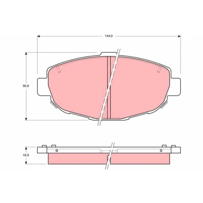 Bild av TRW GDB1184 Jeu de plaquettes frein contact signal d&#039;usure inclus LEXUS: SC II Cabriolet