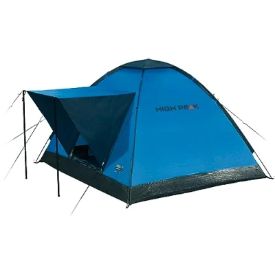 Bild av High Peak kupoltält Beaver 3, campingtält för 3 personer, iglotält med väderskyddstak, festivaltält badbotten, 1 500 mm vattentät, hög ventilation, myggnät, fristående