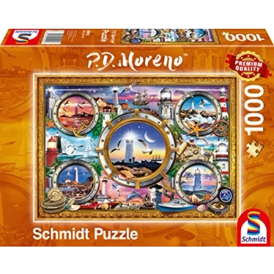 Bild av Peter Moreno, lighthouses, 1000 piece puzzles