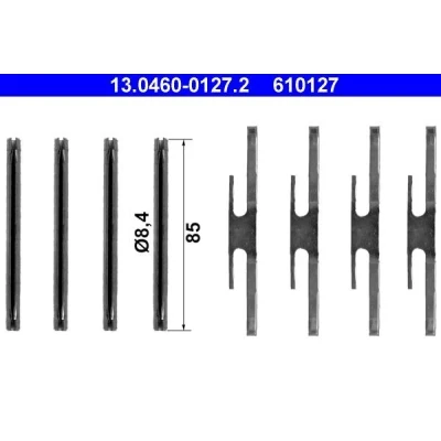 Bild av ATE 13.0460 0127.2 Kit d&#039;accessoires, plaquette de frein à disque OPEL: Ascona B Berline, C Kadett E Berline