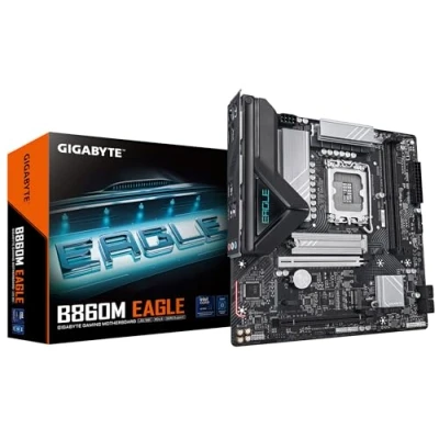 Bild av GIGABYTE B860M EAGLE moderkort Intel Core Ultra Series CPU:er, 6+1+2+1 faser VRM, upp till 9066MHz DDR5, 1xPCIe 5.0 + 4.0 M.2, 2.5GbE LAN, USB 3.2 Gen 1