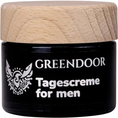 Bild av GREENDOOR Naturkosmetik Dagkräm för män 50 ml vegansk, ansiktskräm absorberar snabbt, skyddar, smörjer inte, utan fettglans, fuktkräm ansikte, kräm med alg, ekologisk jambu