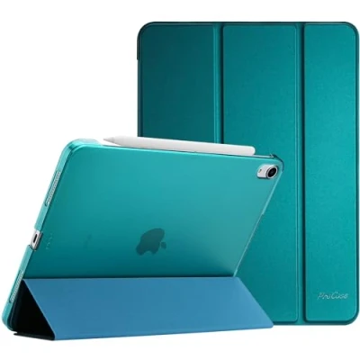 Bild av ProCase Fodral till iPad Air 5:e 2022 / 4:e 2020 10,9 tums, Slimmat Skyddsfodral Smart Folio Book Cover Case Emerald