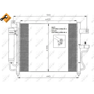 Bild av Kondensor, klimatanläggning NRF 35428