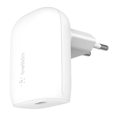 Bild av Belkin 30 W USB C väggladdare med PPS, PowerDelivery, IF certifierad PD 3.0 snabbladdning, laddare för iPhone 15, 14, 13, Galaxy S23, S22, iPad, Tab, Pixel, AirPods, MacBook Air och fler