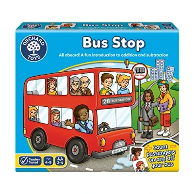 Bild av Orchard Toys Bus Stop Game, Educational Addition and Subtraction Maths Teacher Tested, Perfect for Children Aged 4 8, Toy Game