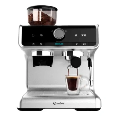 Bild av Cecotec Cumbia Power Espresso 20 Barista Aromax kaffebryggare. Effekt 2 900 W, värmesystem, bar tryckpump, manometer, dubbelutloppsfilterhållare och filter (Barista Cream)
