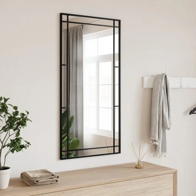 Bild av vidaXL Väggspegel svart 50x100 cm rektangulär järn