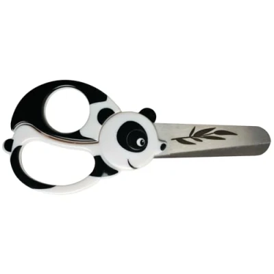 Bild av Fiskars pandaformad barnsax, Från 4 år, längd: 13 cm, Passar höger och vänsterhänta, Rostfria stålblad /plasthandtag, vit/svart, 1004613