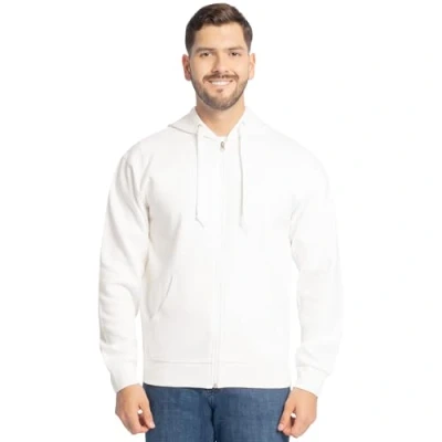 Bild av Fruit of the Loom Men&#039;s Eversoft Fleece Sweatshirts &amp; Hoodies, Full Zip White, Large