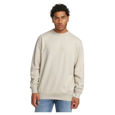 Bild av G STAR Script LOGO Sweatshirt, Storlek: Small, Whitebait