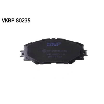 Bild av SKF VKBP 80235 Jeu de plaquettes frein non préparé pour indicateur d&#039;usure TOYOTA: Auris 5 portes, RAV4 III SUV, IV SUV
