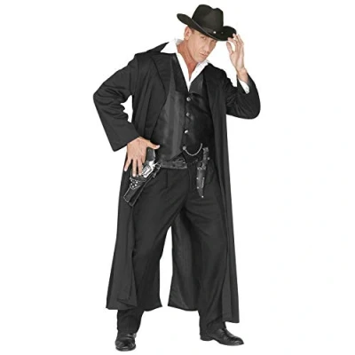 Bild av Widmann Kostym bounty Killer, kappa och väst, jägare, cowboy, vilda västar, temafest, karneval