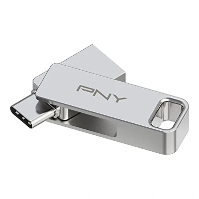 Bild av PNY 256GB DUO LINK USB 3.2 Type C Dual Flash Drive for Android Devices and Computers External Mobile Storage Photos, Videos, More 200MB/s