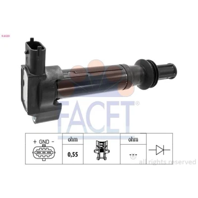 Bild av FACET 9.6520 Bobine d&#039;allumage PEUGEOT: 308 II 3/5 portes, 208 I 2008 Break, CITROËN: C3 II, DS3 3 Picasso, DS: portes